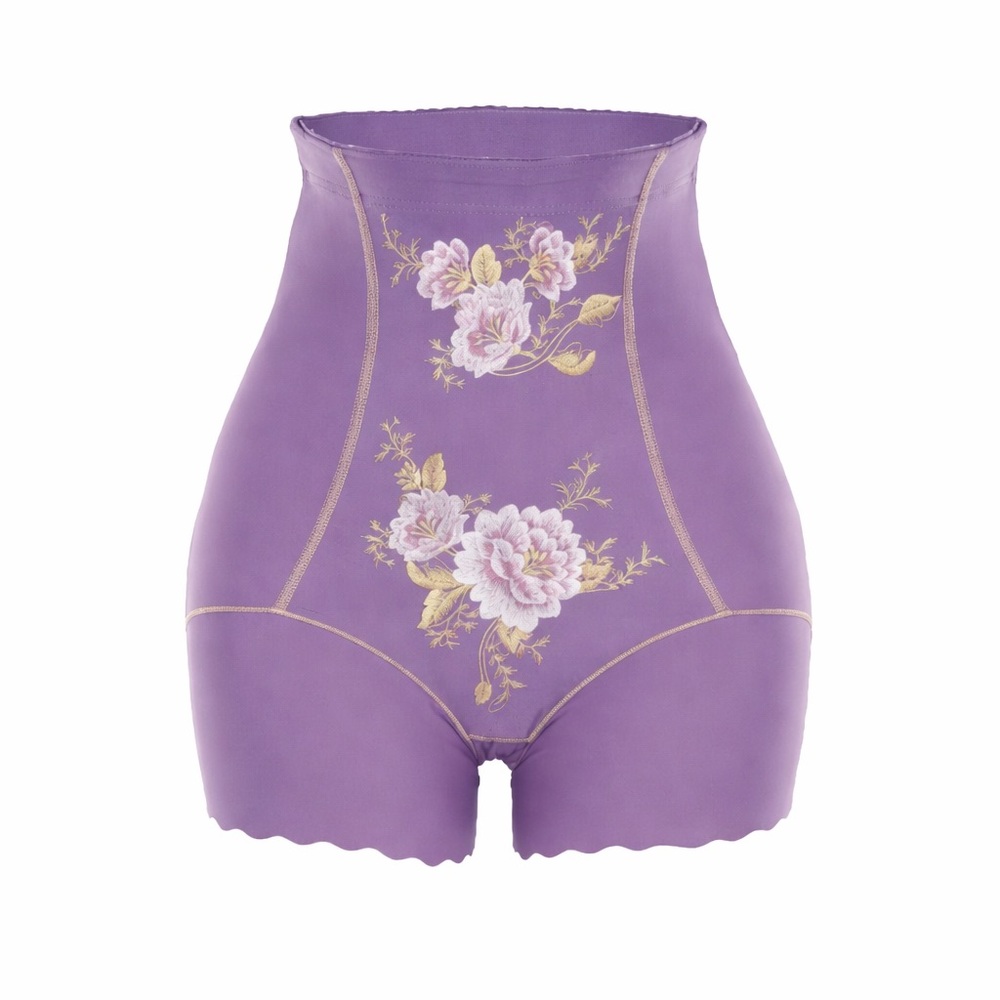 Lavender Floral High-Waisted Shapewear
